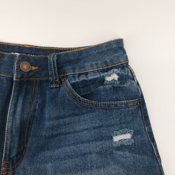New York Rewash Blue Cut off Shots Denim Jean Sz 5/27 Daisy - Picture 5 of 16